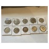 (10) 40% Kennedy Half Dollars