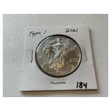 2021 Type 1 American Eagle 1 oz. Silver