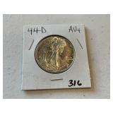 1944 D Walking Liberty Half Dollar