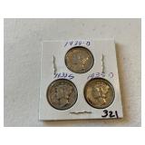 (3) Mercury Dimes