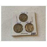 (3) Mercury Dimes