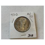 1943 D Walking Liberty Half Dollar