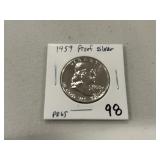 1959 Proof Franklin Half Dollar 90% Silver