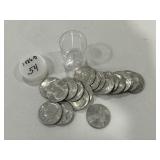 (20) 1976D Bicentennial Half Dollars