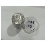 (20) 1967 40% Kennedy Halves BU