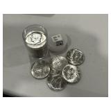 (20) 1969 D 40% Kennedy Halves BU