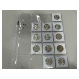 (12) 1964 D Kennedy Half Dollars 90% Silver