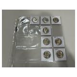 (8) 1968 D Kennedy Half Dollars 40% Silver