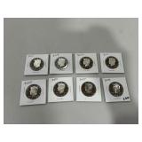 (8) BU Kennedy Half Dollars