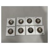 (8) BU Kennedy Half Dollars