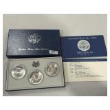 (3) 1983 UNC Olympic Silver Dollars, P,D,& S Mints