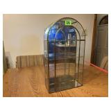 Glass Round Top Display Case with Glass Shelves