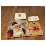 Santa Themed Cutting Board & Trays