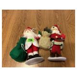 Pair of Annalee Santas