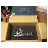 Crystal Santa with Sleigh & Reindeer