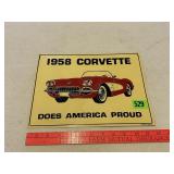 1958 Corvette Sign