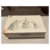 Winter Silhouette Porcelain "Putting Up the Tree"