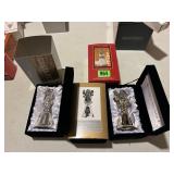 Assorted Silver Plated Santa Bells