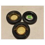 3 Firestone Ashtrays