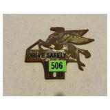 Mobil Pegasus "Drive Safely" License Plate Topper