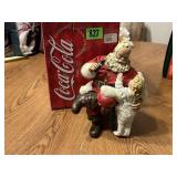 Coca Cola Santa with Bottle of Coke & Toddler