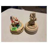 2 Santa Claus Music Boxes