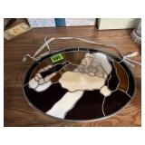 Santa Coca Cola Stained Glass Sign