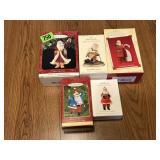 Assorted Hallmark Santa Ornaments