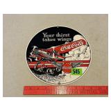 Round Coca Cola Porcelain Enamel Replica Sign