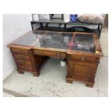 Office Desk w/ Glass Top Protector