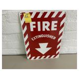 Fire Extinguisher Metal Sign