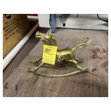 Small Brass Rocking Horse