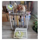 Broom/Mop Organizer & Plastic Shelf Unit