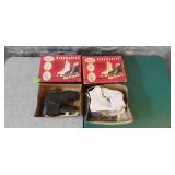 (2) Pairs Vintage Ice Skates in Original Boxes