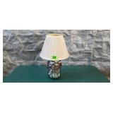 Desk Lamp with Ball Quart Jar of Sea Shells Base
