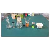 Vintage Kitchen Items, Nut Grinder, Vinegar Pitchr