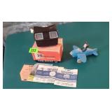 Vintage View Master w/Cards & Toy Airplane