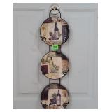 Wine Themed Plates on Metal Rack Wall Decor