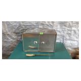 Vintage Hoosier Style Bread Box & Sharpening Steel