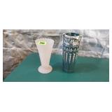 RedWing Pottery Vase & Frosted Trumpet Vase