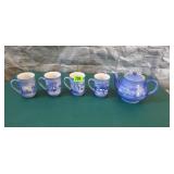 "Homestead in Winter" Currier & Ives Tea Set