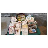 Sewing Patterns, Embroidery Hoops, Iron, Etc.