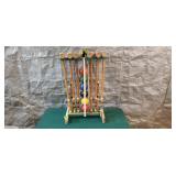 Croquet Set of 6 Balls & Mallets, Storage Rack