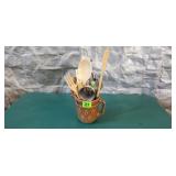 Vintage Kitchen Items & Holder, Istas Bakery Adv.