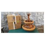 Vintage Wooden Lazy Susan