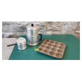 Vintage Coffee Pots & Muffin Tin