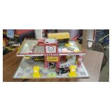 Vintage Metal Service Station/Parking Garage Toy
