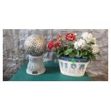 Gazing Ball & USA Yard Decor