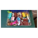Vintage Doll House Furniture in Tote