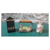 Vintage Matchsafe, Iron, Jar